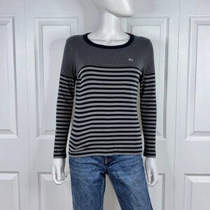 LACOSTE women's long-sleeved striped sweater small LIKE NEW!!